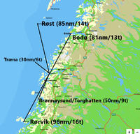 I løpet av 5 - 6 dager kommer man seg enkelt sørover til Rørvik eller nordover til Bodø. Eller hvorfor ikke en tur til Røst?